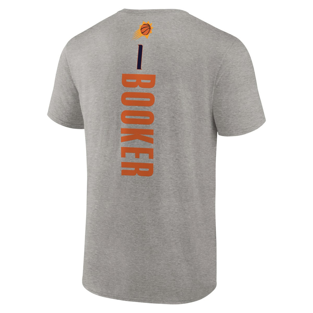 Devin Booker Phoenix Suns Playmaker Name & Number T-Shirt Heathered Gray