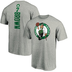Jaylen Brown Boston Celtics Playmaker Name & Number T-Shirt Heathered Gray