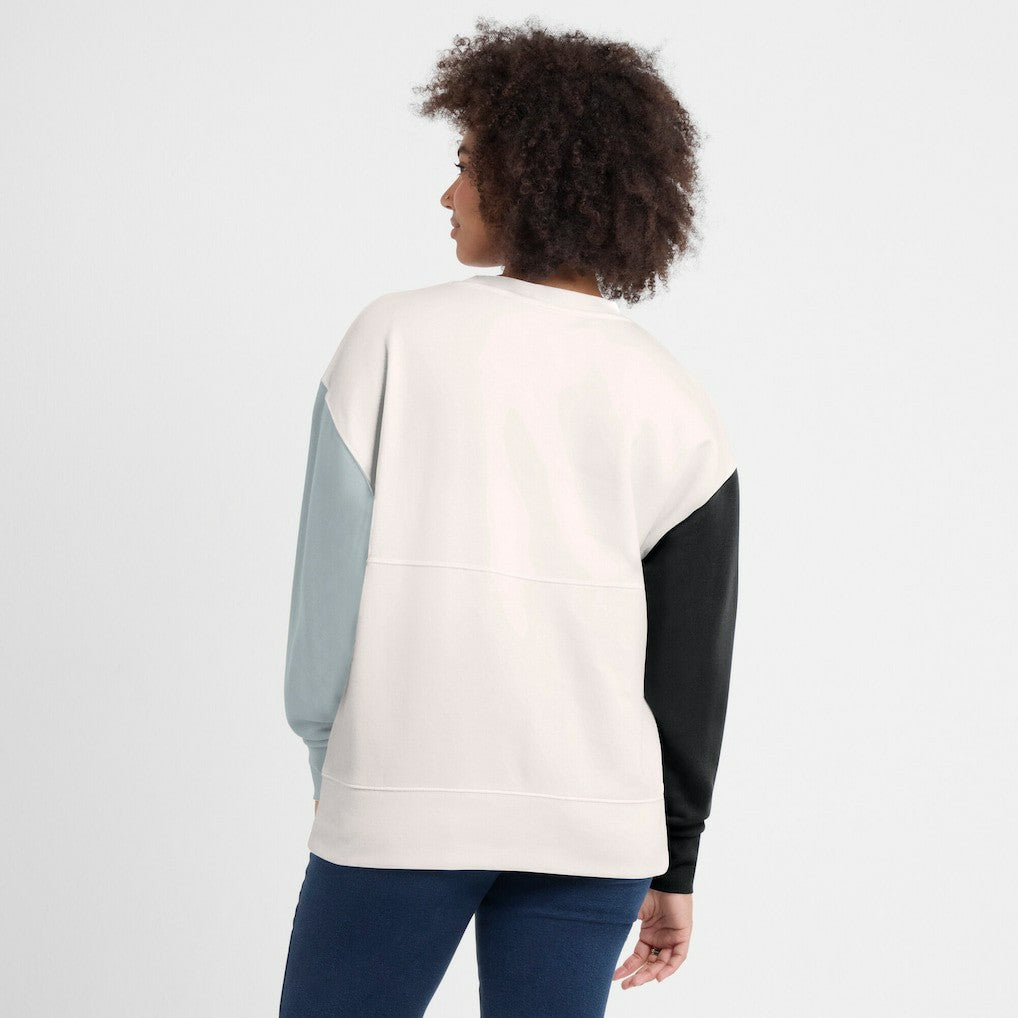 Las Vegas Raiders Women's Colorblock Primary Logo Pullover Sweatshirt - White Pullover