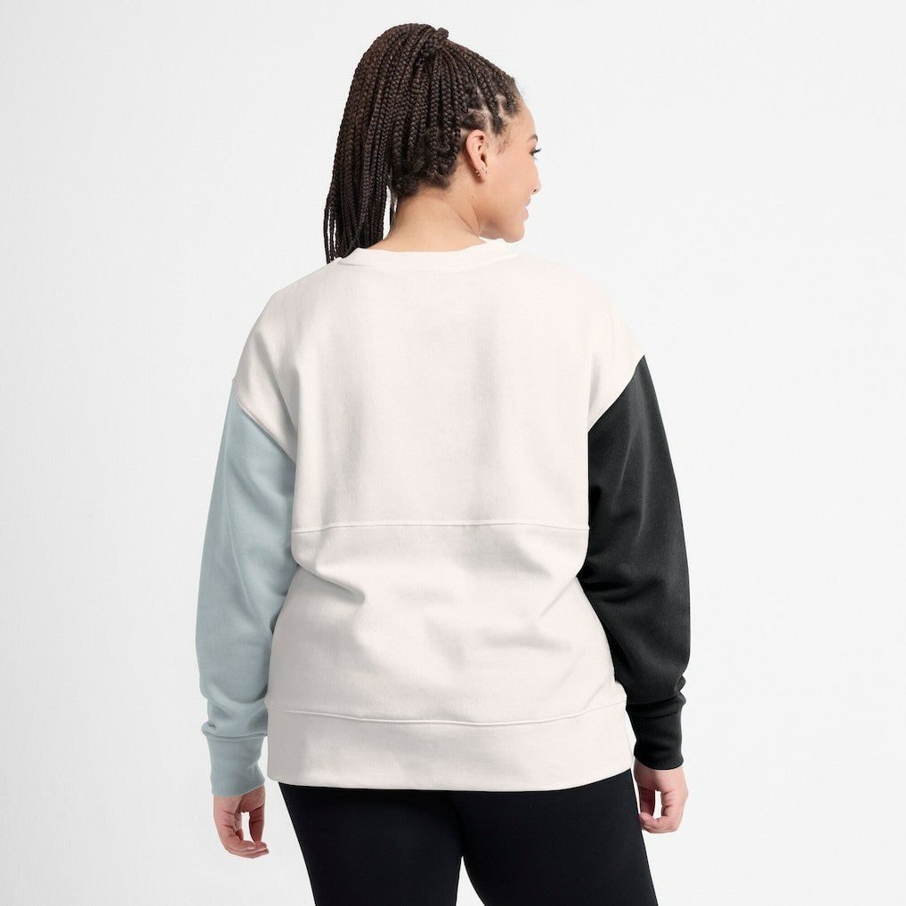 Las Vegas Raiders Women's Colorblock Primary Logo Pullover Sweatshirt - White Pullover