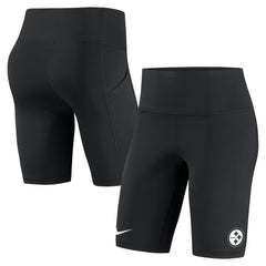 Pittsburgh Steelers Women's Biker Shorts - Black Shorts