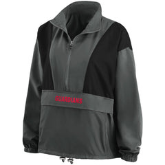 Cleveland Guardians WEAR by Erin Andrews Women's Packable Half-Zip Jacket - Charcoal Jackets