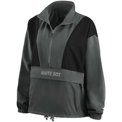 Chicago White Sox WEAR by Erin Andrews Women's Packable Half-Zip Jacket - Charcoal Jackets