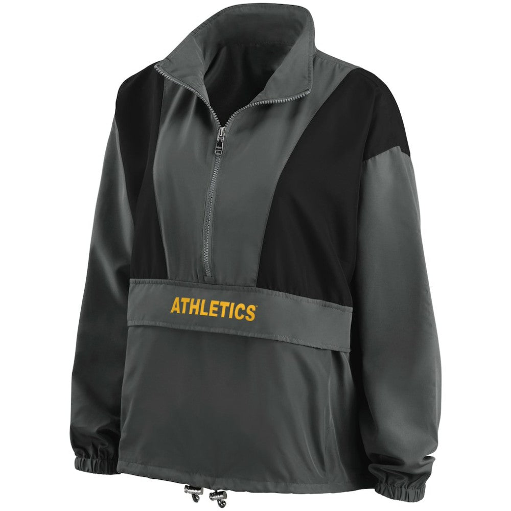Athletics WEAR by Erin Andrews Women's Packable Half-Zip Jacket - Charcoal Jackets