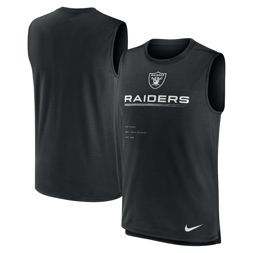 Las Vegas Raiders Muscle Trainer Tank Top - Black Tops