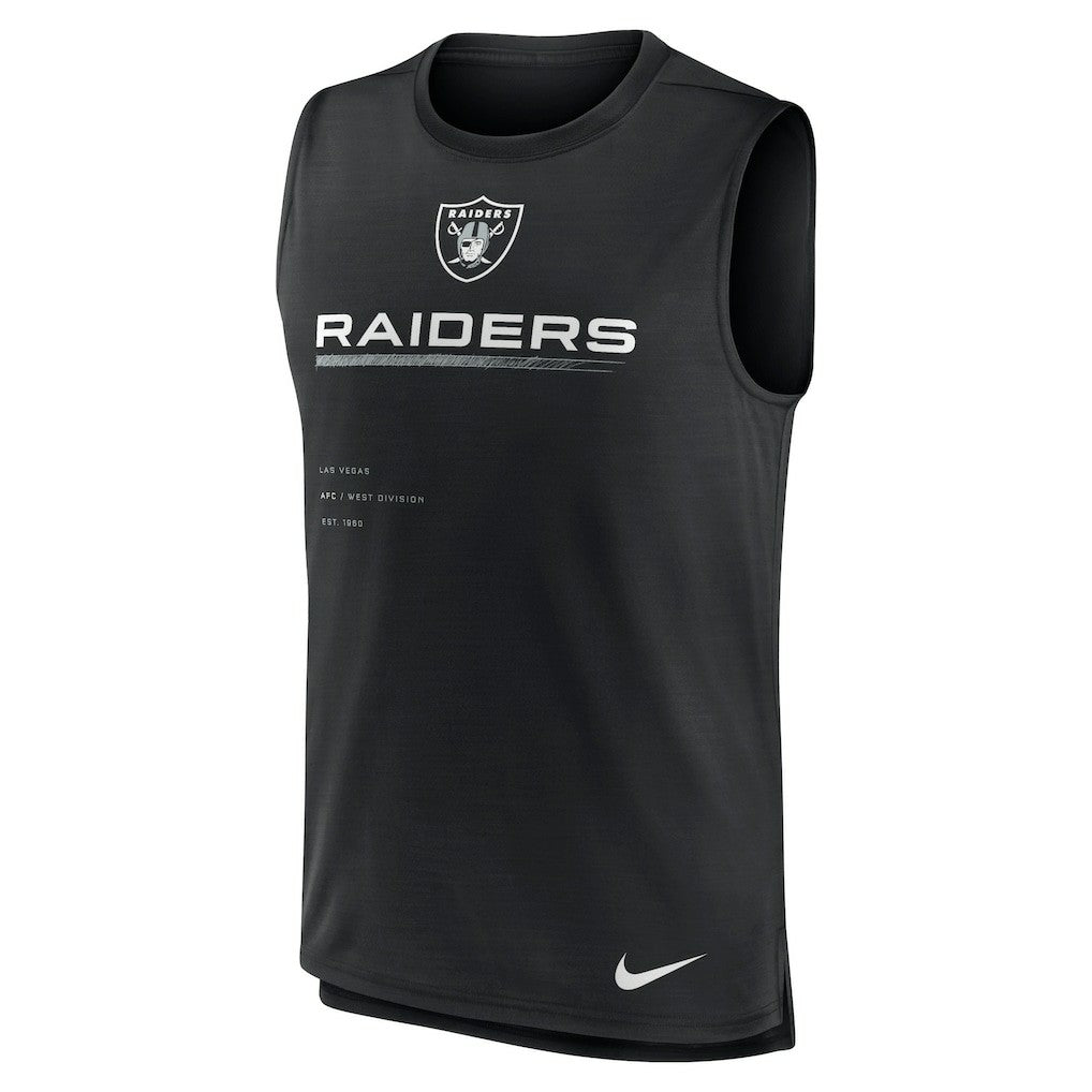 Las Vegas Raiders Muscle Trainer Tank Top - Black Tops