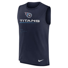 Tennessee Titans Muscle Trainer Tank Top - Navy Tops