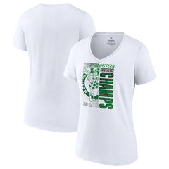 Boston Celtics Women's 2022 Eastern Conference Champions Locker Room V-Neck T-Shirt White - Fanatics