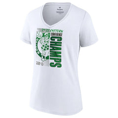 Boston Celtics Women's 2022 Eastern Conference Champions Locker Room V-Neck T-Shirt White - Fanatics