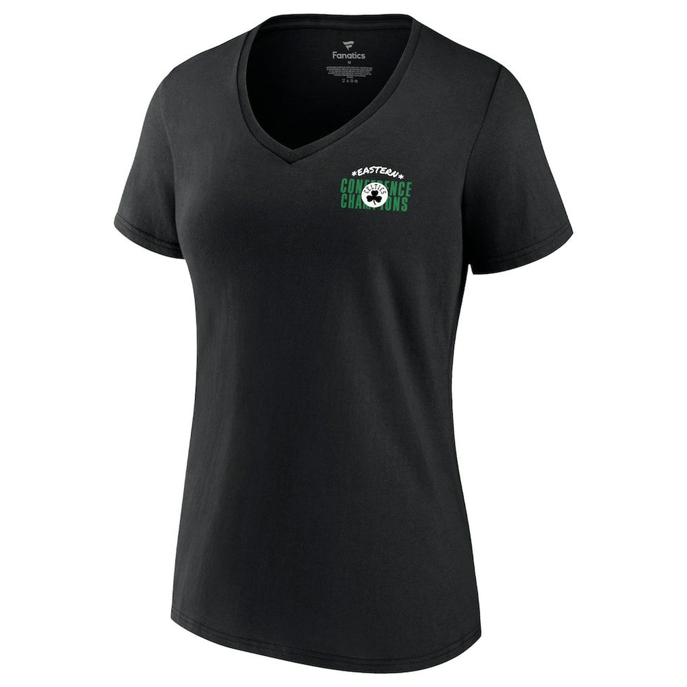 Boston Celtics Women's 2022 Eastern Conference Champions Balanced Attack Roster V-Neck T-Shirt Black - Fanatics