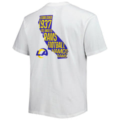 Los Angeles Rams Big & Tall Hometown Collection Hot Shot T-Shirt - White T-shirts