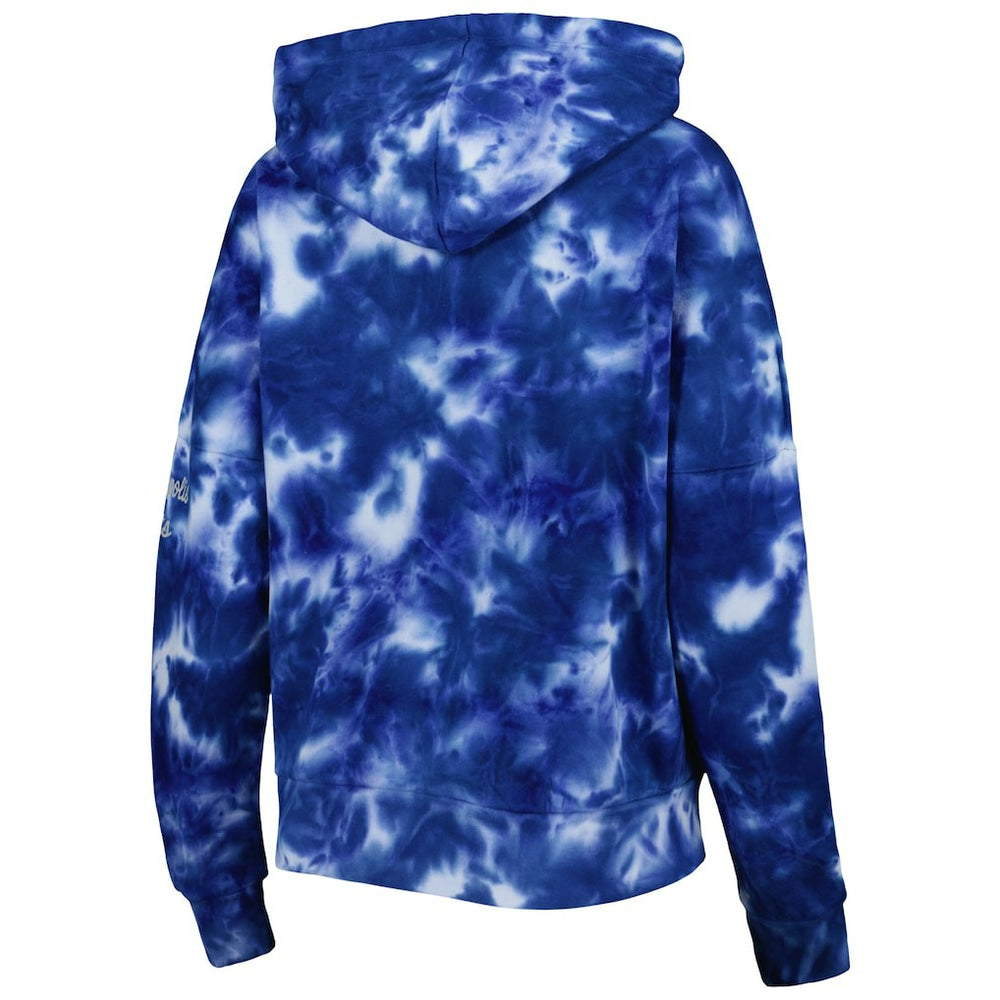 Indianapolis Colts New Era Women's Cloud Dye Fleece Pullover Hoodie - Royal Hoodies