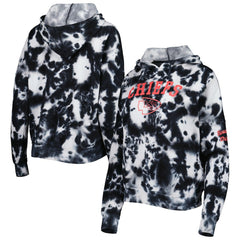 Kansas City Chiefs New Era Women's Cloud Dye Fleece Pullover Hoodie - Black Hoodies