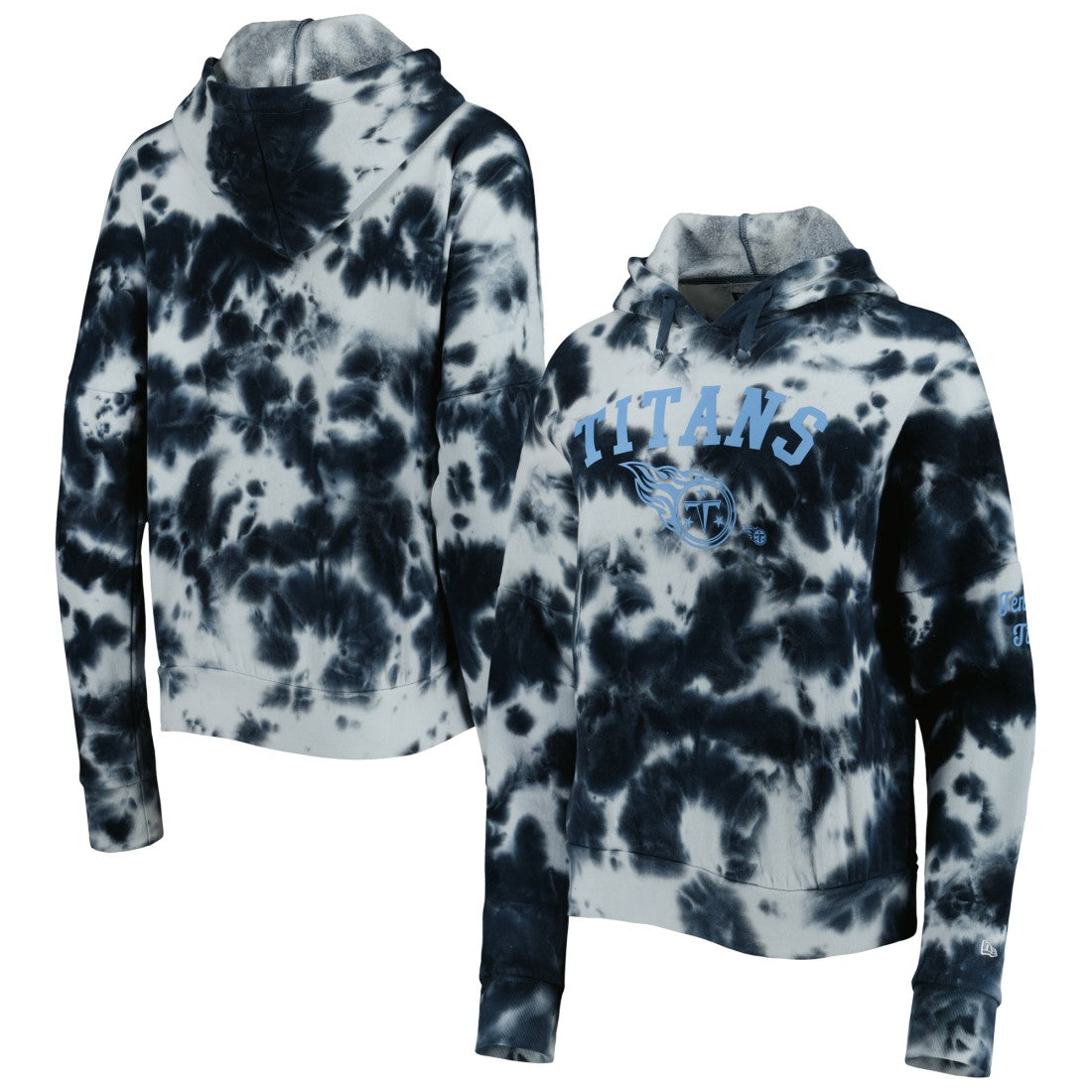 Tennessee Titans New Era Women's Cloud Dye Fleece Pullover Hoodie - Navy Hoodies