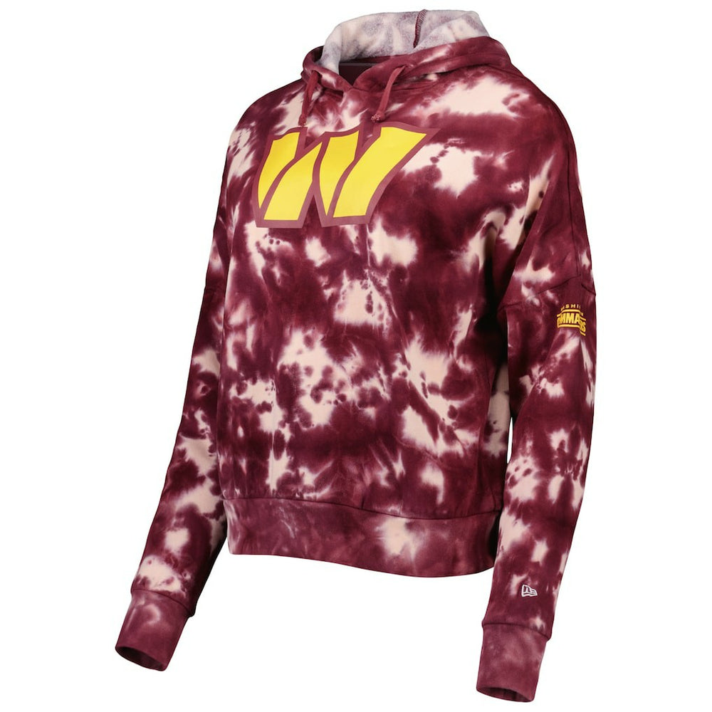 Washington Commanders New Era Women's Cloud Dye Fleece Pullover Hoodie - Burgundy Hoodies