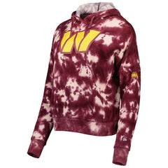 Washington Commanders New Era Women's Cloud Dye Fleece Pullover Hoodie - Burgundy Hoodies