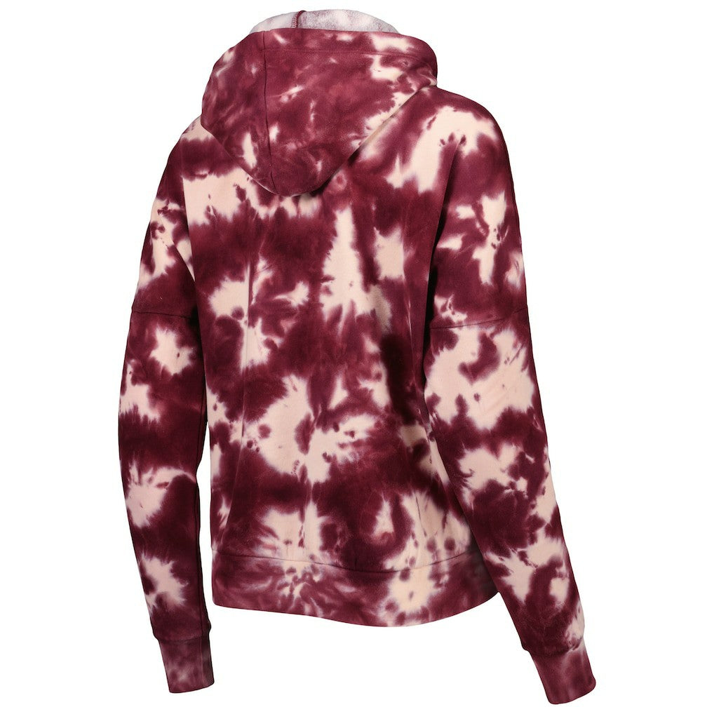 Washington Commanders New Era Women's Cloud Dye Fleece Pullover Hoodie - Burgundy Hoodies