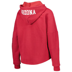 Arizona Cardinals New Era Women's Foil Sleeve Pullover Hoodie - Cardinal Hoodies