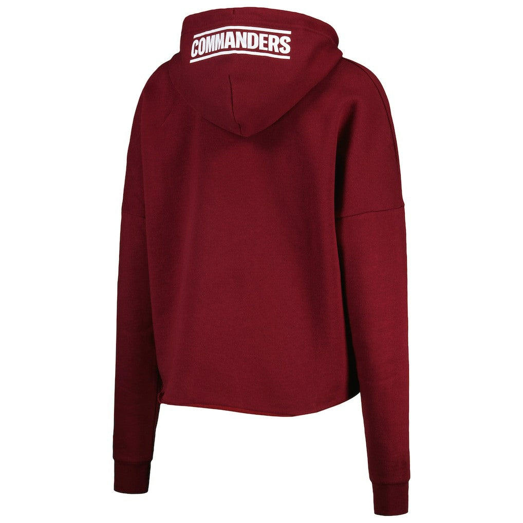 Washington Commanders New Era Women's Foil Sleeve Pullover Hoodie - Burgundy Hoodies