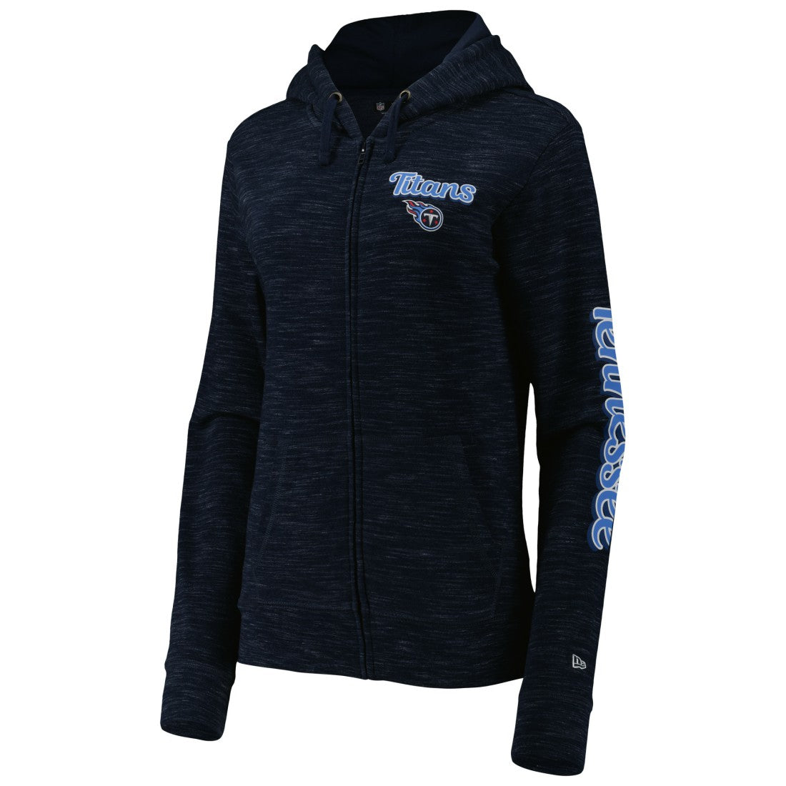 Tennessee Titans New Era Women's Reverse Full-Zip Hoodie - Navy Hoodies