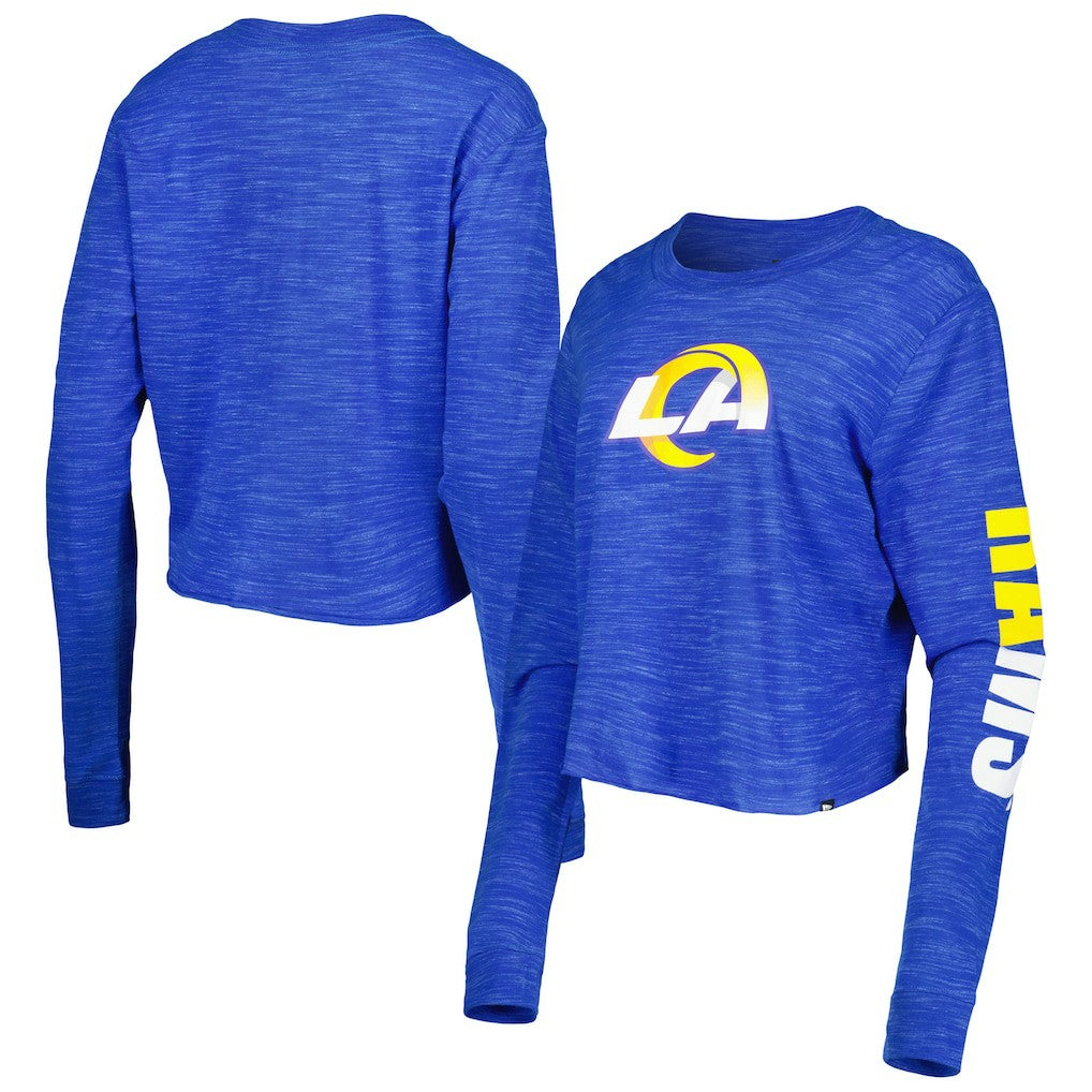 Los Angeles Rams New Era Women's Crop Long Sleeve T-Shirt - Royal T-shirts