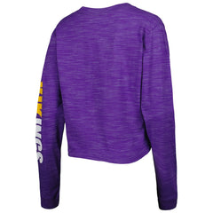 Minnesota Vikings New Era Women's Crop Long Sleeve T-Shirt - Purple T-shirts