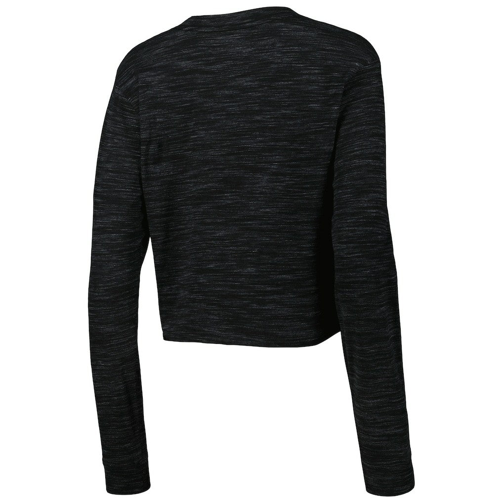 New Orleans Saints New Era Women's Crop Long Sleeve T-Shirt - Black T-shirts