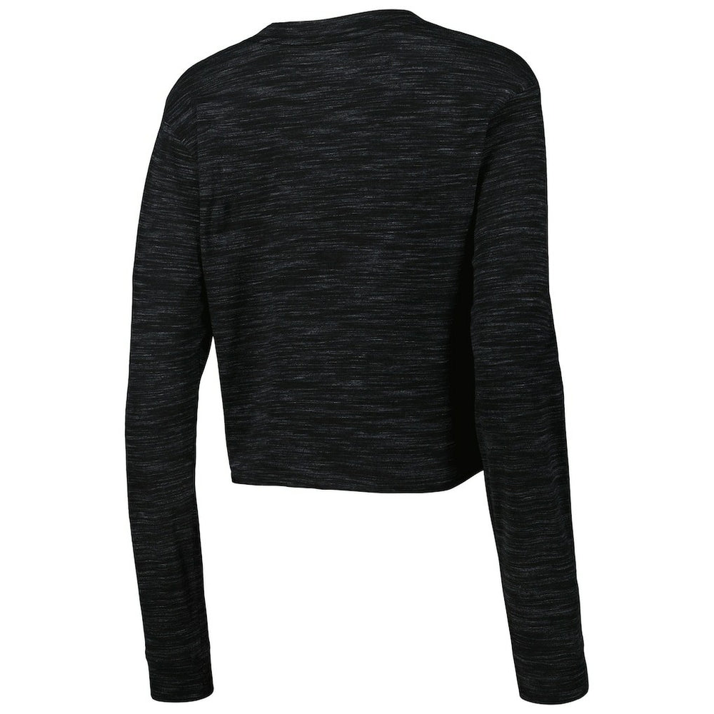 New Orleans Saints New Era Women's Crop Long Sleeve T-Shirt - Black T-shirts