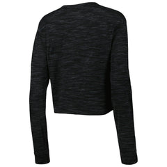 New Orleans Saints New Era Women's Crop Long Sleeve T-Shirt - Black T-shirts