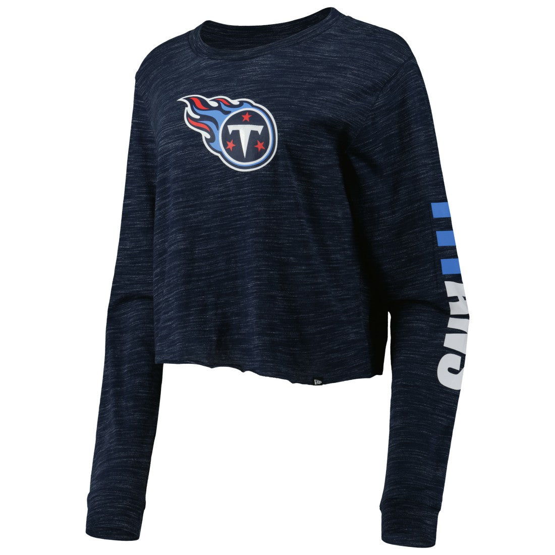 Tennessee Titans New Era Women's Crop Long Sleeve T-Shirt - Navy T-shirts