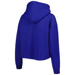 Los Angeles Rams Cuce Women's Crystal Logo Cropped Pullover Hoodie - Royal Hoodies