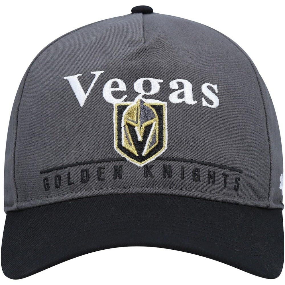 Vegas Golden Knights '47 Super Hitch Adjustable Snapback Hat - Charcoal/Black | US 4883516