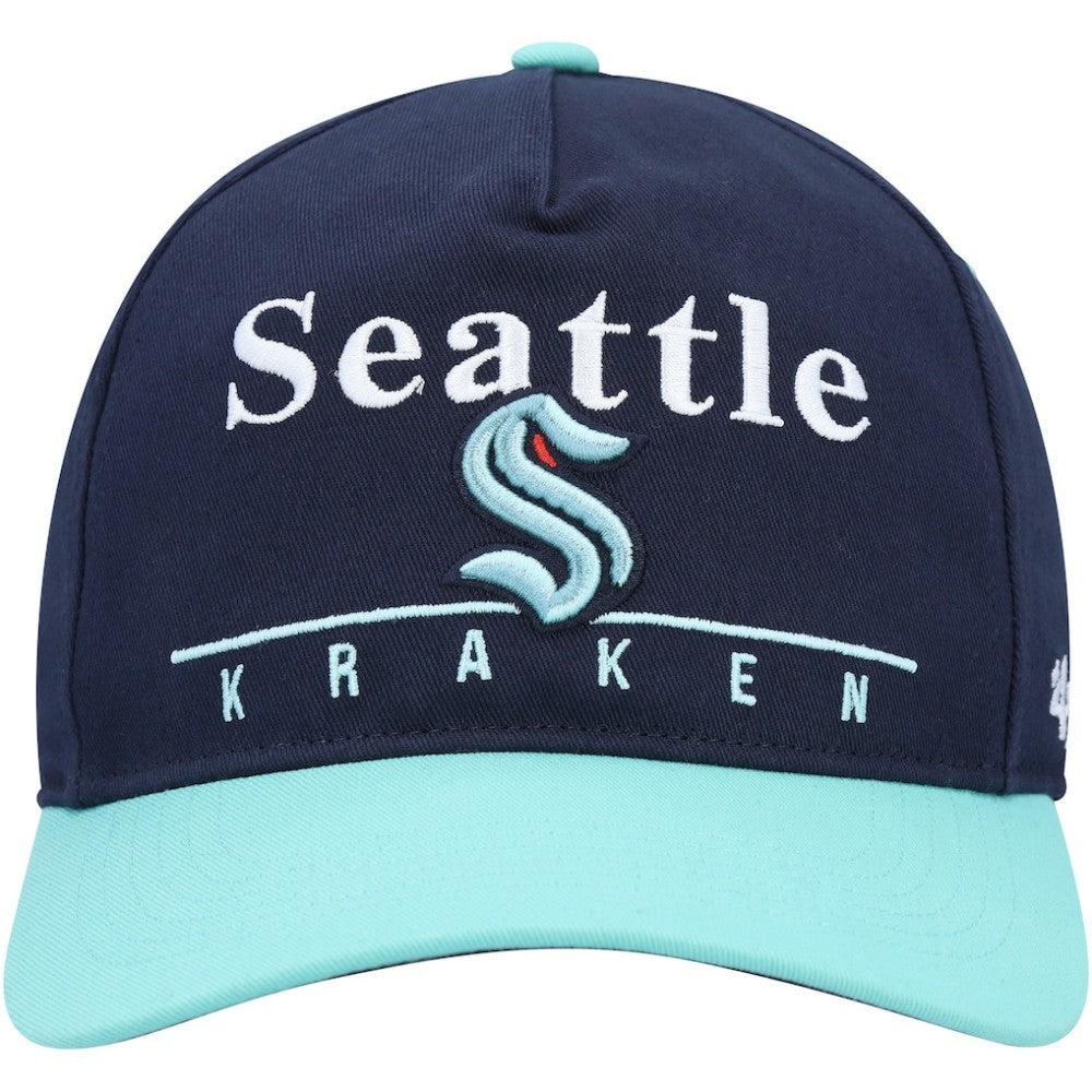 Seattle Kraken '47 Super Hitch Adjustable Snapback Hat - Deep Sea Blue/Light Blue | US 4883517