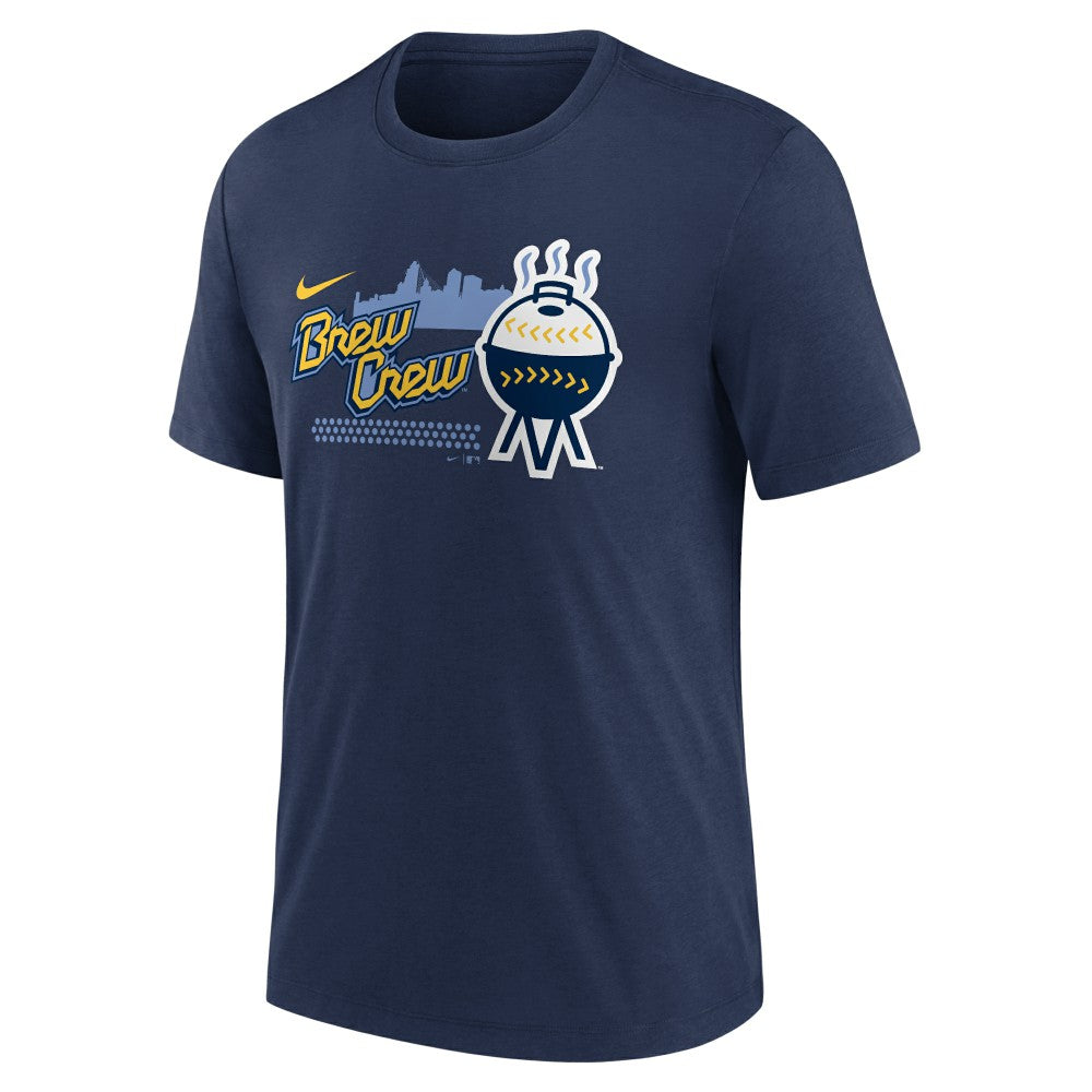 Milwaukee Brewers Nike City Connect Tri-Blend T-Shirt - Navy T-shirts