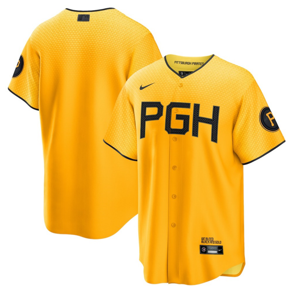 Pittsburgh Pirates Nike City Connect Replica Jersey - Gold Jerseys