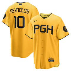 Bryan Reynolds Pittsburgh Pirates Nike City Connect Replica Player Jersey - Gold Jerseys