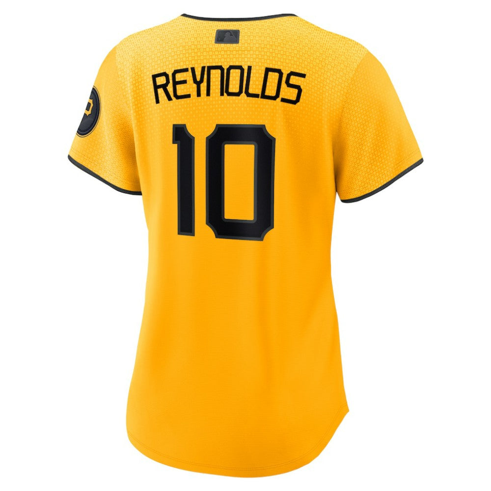 Bryan Reynolds Pittsburgh Pirates Nike Women's City Connect Replica Player Jersey - Gold Jerseys