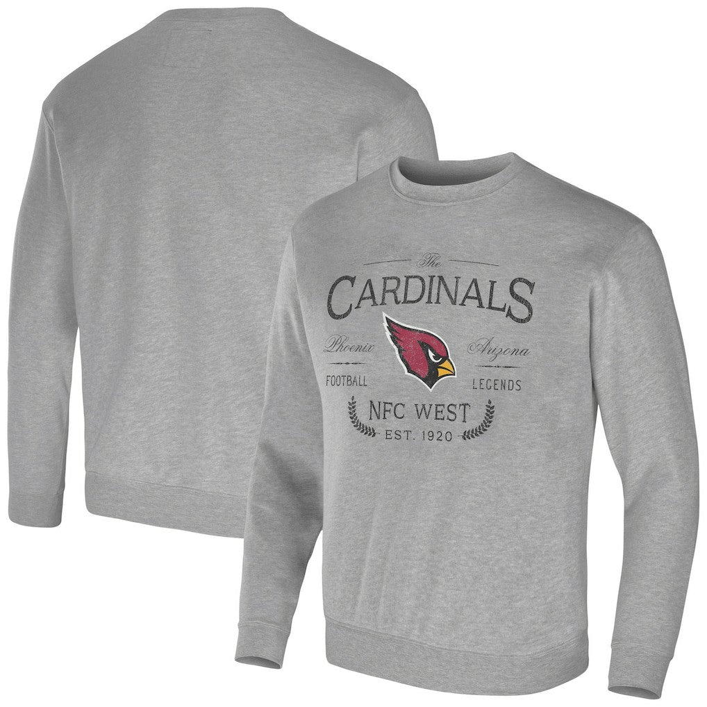Arizona Cardinals NFL x Darius Rucker Collection Pullover Sweatshirt - Heather Gray Pullover