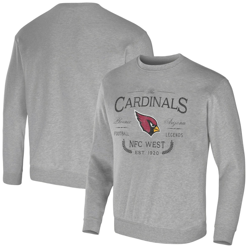 Arizona Cardinals NFL x Darius Rucker Collection Pullover Sweatshirt - Heather Gray Pullover