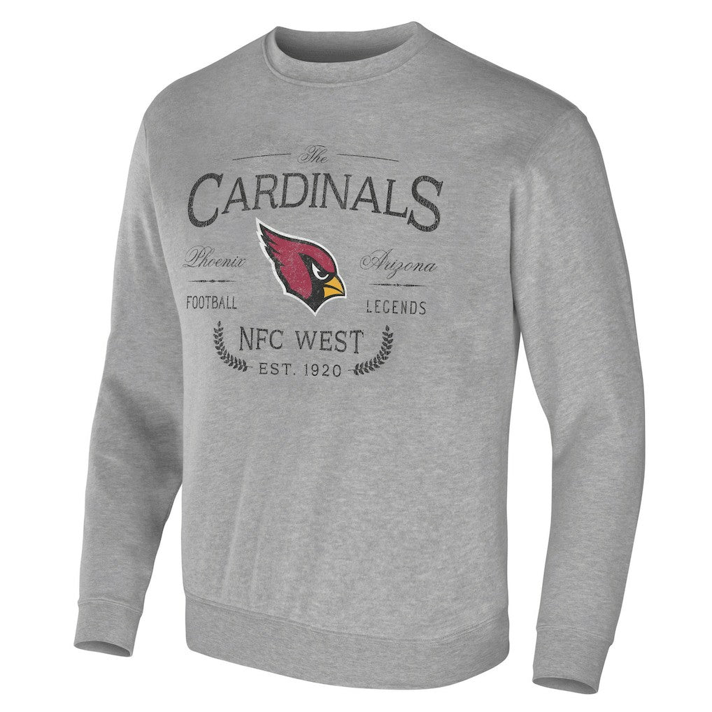 Arizona Cardinals NFL x Darius Rucker Collection Pullover Sweatshirt - Heather Gray Pullover