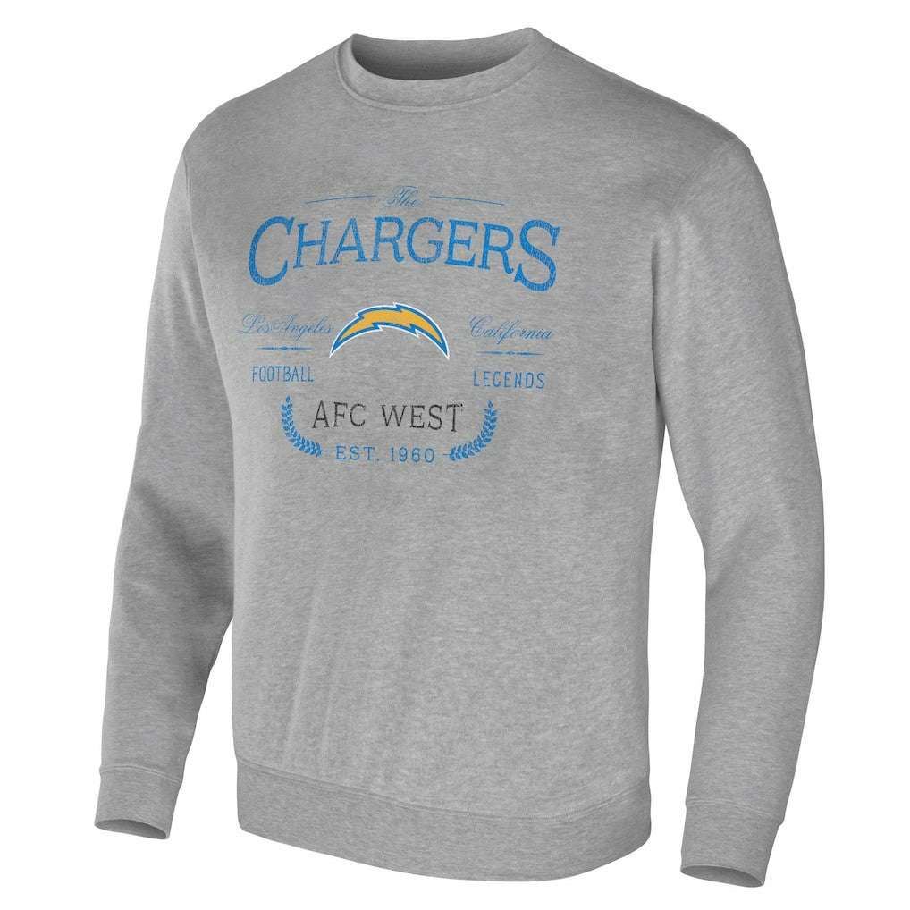 Los Angeles Chargers NFL x Darius Rucker Collection Pullover Sweatshirt - Heather Gray Pullover