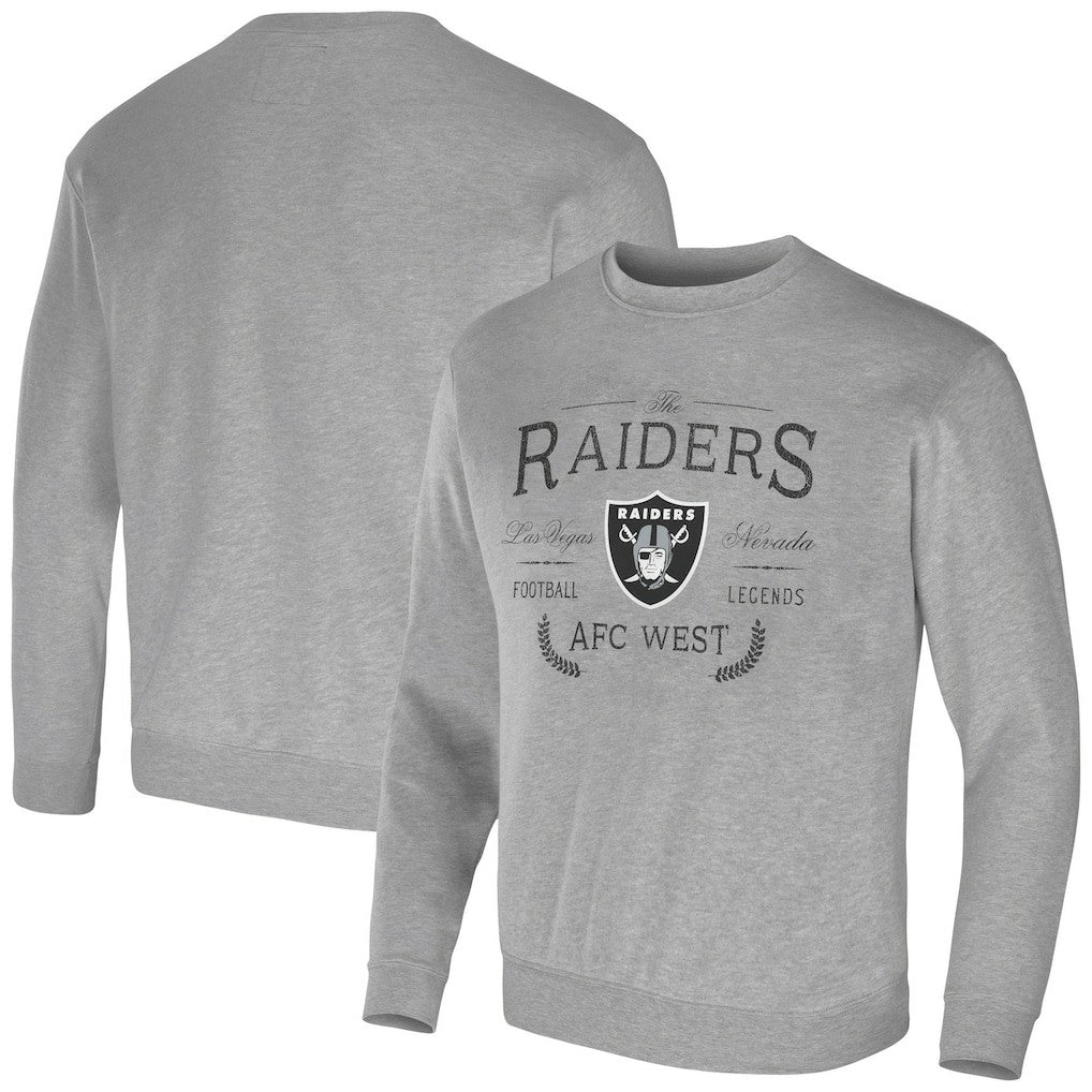 Las Vegas Raiders NFL x Darius Rucker Collection Pullover Sweatshirt - Heather Gray Pullover