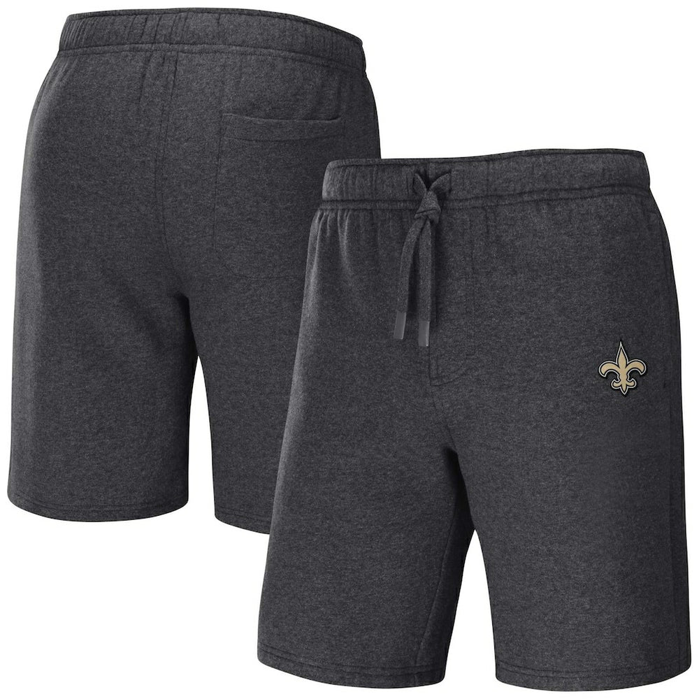 New Orleans Saints NFL x Darius Rucker Collection Logo Shorts - Heather Charcoal Shorts