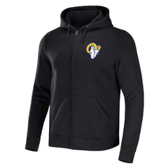 Los Angeles Rams NFL x Darius Rucker Collection Rocker Full-Zip Hoodie - Black Hoodies