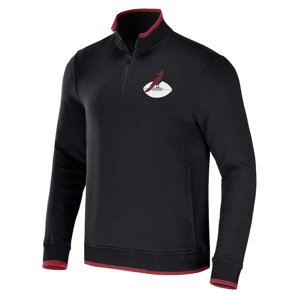 Arizona Cardinals NFL x Darius Rucker Collection Logo Quarter-Zip Top - Black Tops