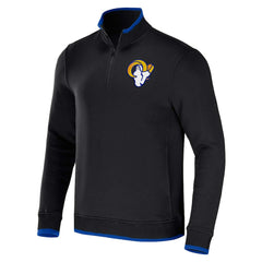 Los Angeles Rams NFL x Darius Rucker Collection Logo Quarter-Zip Top - Black Tops