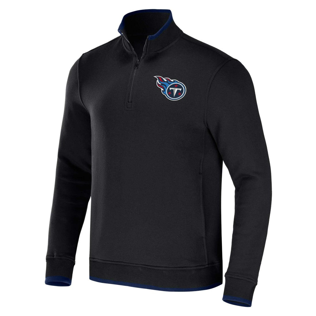 Tennessee Titans NFL x Darius Rucker Collection Logo Quarter-Zip Top - Black Tops