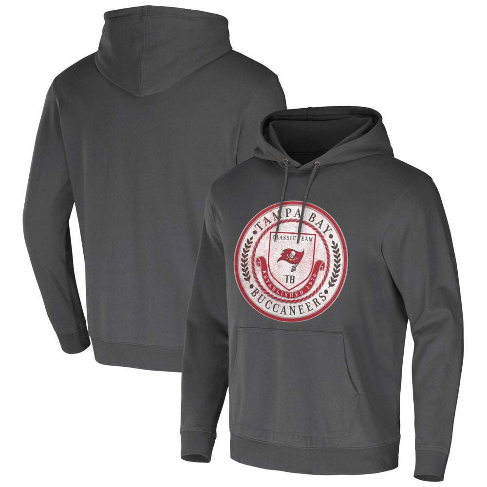 Tampa Bay Buccaneers NFL x Darius Rucker Collection Washed Pullover Hoodie - Charcoal Hoodies