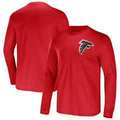 Atlanta Falcons NFL x Darius Rucker Collection Team Long Sleeve Pocket T-Shirt - Red T-shirts