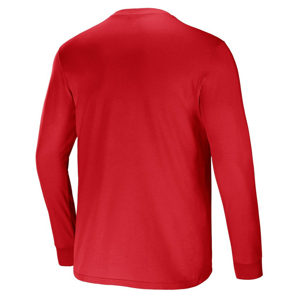 Atlanta Falcons NFL x Darius Rucker Collection Team Long Sleeve Pocket T-Shirt - Red T-shirts